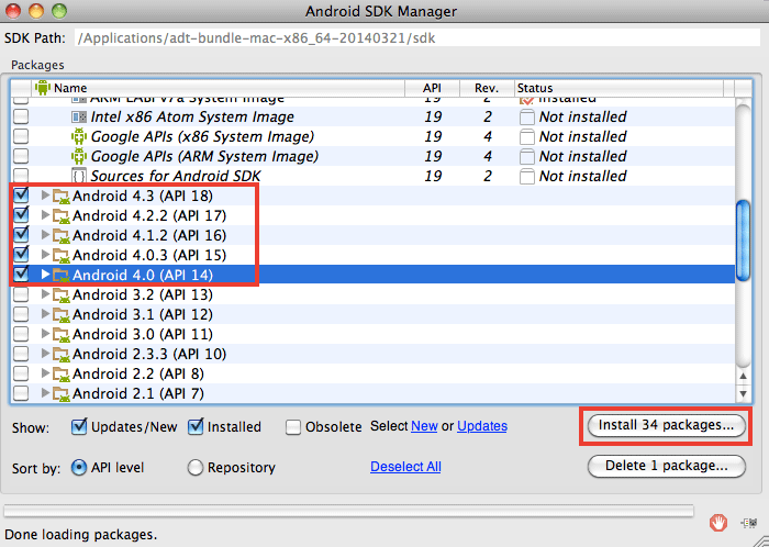 android sdk manager mac